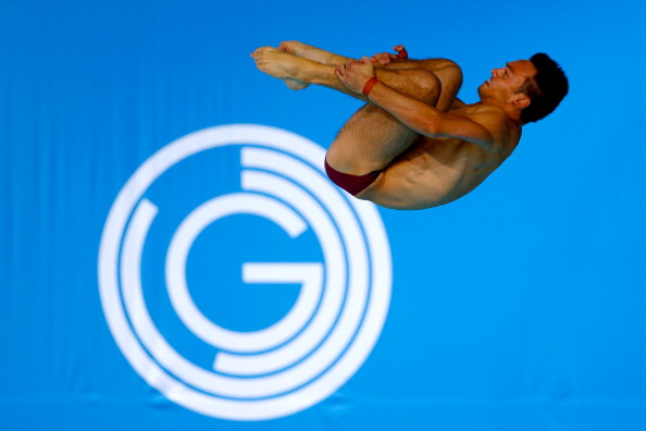 Tom Daley en route to a successful defence of his 10m platform title ©Getty Images