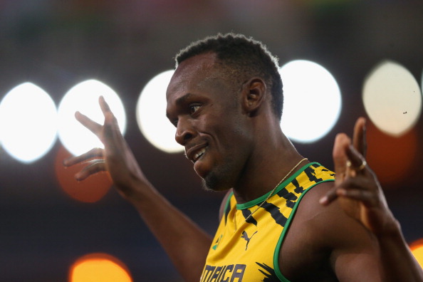 Usain Bolt finally stepped onto the Hampden Park track and helped his Jamaican team through to the final of the men's 4x100m relay ©Getty Images