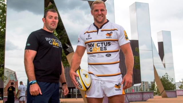 Wasps star James Haskell (right) joined British team member Ben Steele to launch a partnership with the organisers of the Invictus Games ©Invictus Games