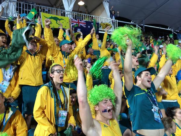 Aussie fans have high hopes for their team in the hockey5s gold medal final ©Twitter
