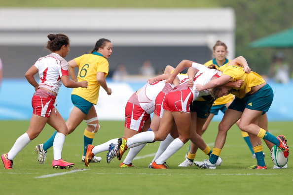 China against Australia in rugby sevens action ©Getty Images