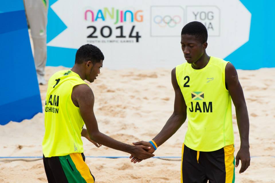 Rojey Hutchinson and Bryan Shavar from Jamaica ©FIVB