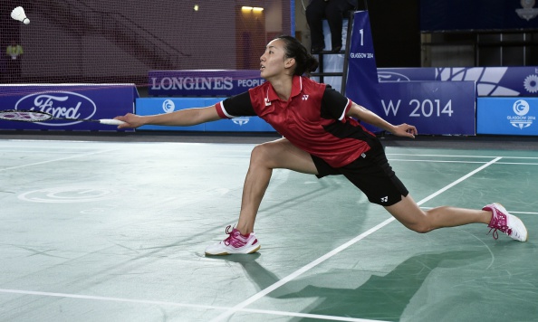 Michelle Li is showing that she is not prepared to be beaten at the Badminton World Championships ©AFP/Getty Images