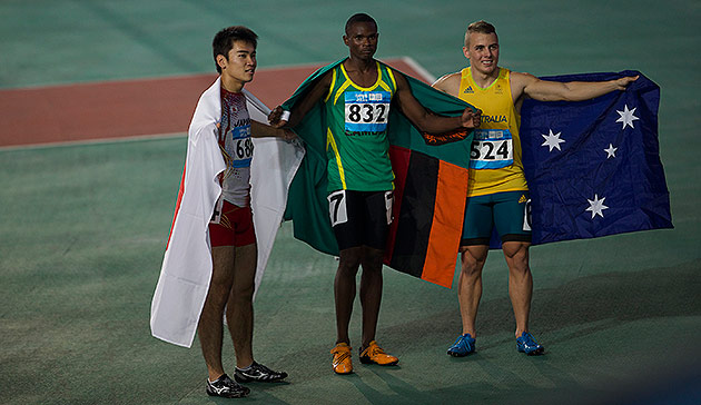 Sydney Siame following his historic gold medal for Zambia earlier this week ©IOC/Mine Kasapoglu