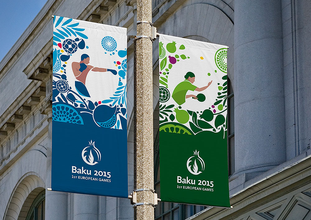 The new brand will be showcased on posters throughout the host city ©Baku 2015