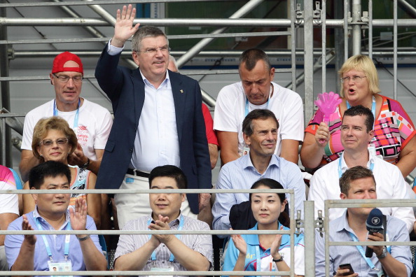 Thomas Bach being introduced at yet another venue ©Getty Images