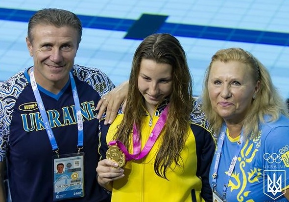 Ukranian IOC member Sergey Bubka with Nastya Malyavina ©Twitter