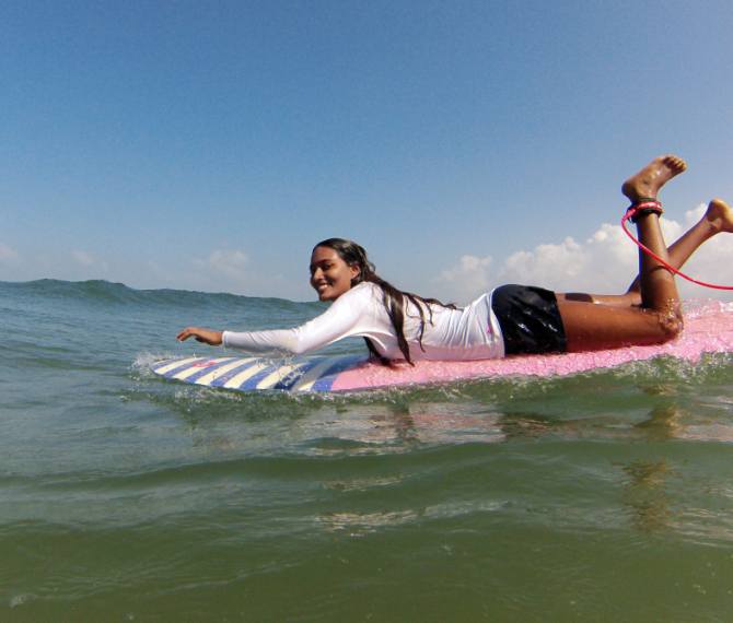 The example of India's first professional surfer, Ishita Malaviya, highlights the growth of the sport ©Instagram