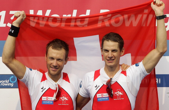 Switzerland's defending champions in the lightweight men's pair, Simon Niepmann and Lucas Tramer, reached the final as winners after having to qualify through the repechage ©Getty Images