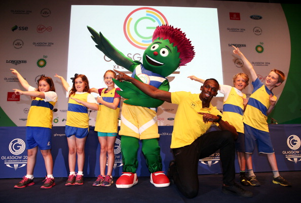 Clyde has been so popular at Glasgow 2014 that even Usain Bolt wanted to have his photograph taken with him ©Getty Images