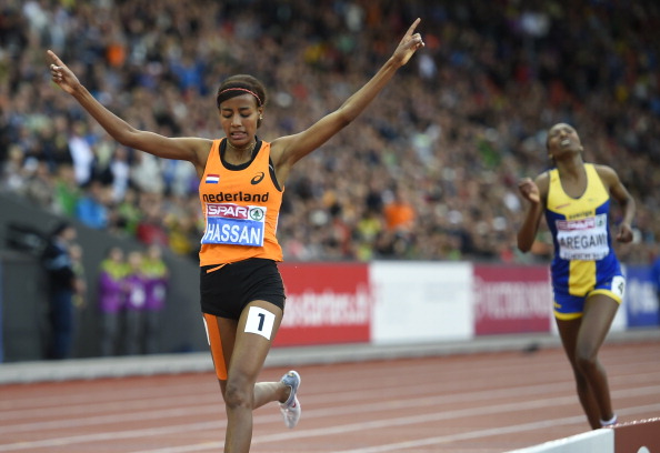 sifan hassan beats Abeba Aregawi to European 1500m gold in Zurich ©AFP/Getty Images