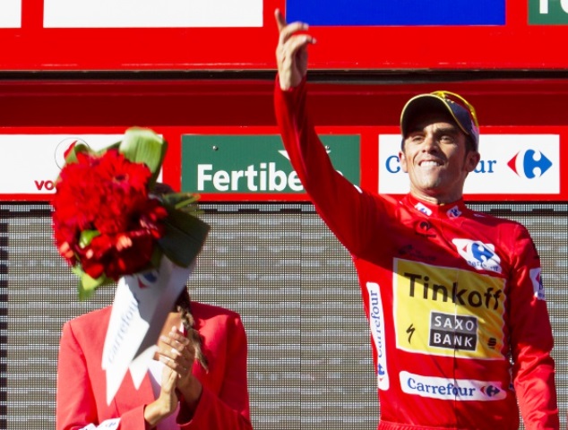 Alberto Contador remains in control of the Vuelta after today's stage ©AFP/Getty Images
