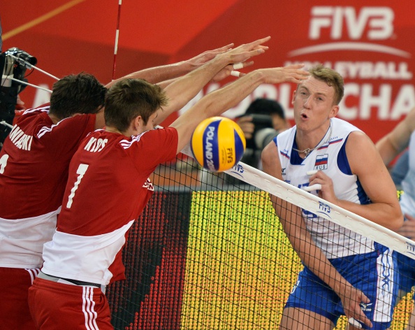 Alexy Spiridonov allegedly spat at a politician after his team lost to Poland in the final Round III fixture at the Volleyball World Championship ©Getty Images