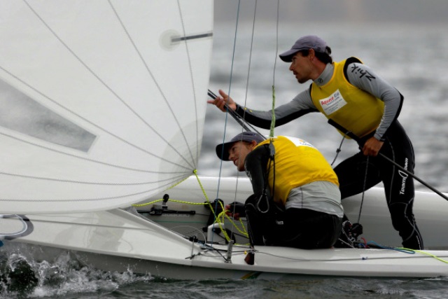 Australians Mat Belcher and Will Ryan endured a frustrating day at the Sailing World Championships in Santander ©Getty Images