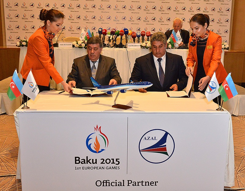 Azerbaijan Airlines becomes the sixth official partner of the Baku 2015 European Games ©Baku 2015