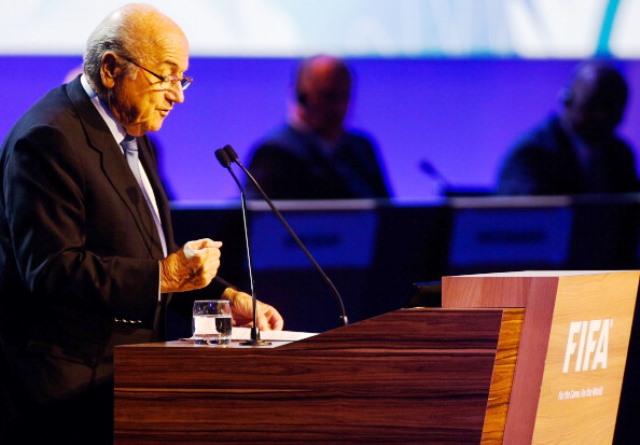 Blatter came in for fierce criticism from UEFA delegates at the FIFA Congress in São Paulo in June ©Getty Images