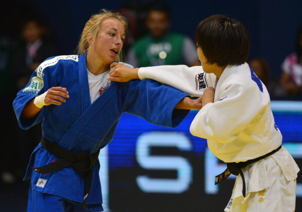 Charline Van Snick (left) will compete in the women's under 48kg event in Zagreb ©Getty Images