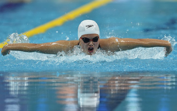 China's Zhou Min in the heats for the women's 200m individual medley ©AFP/Getty Images