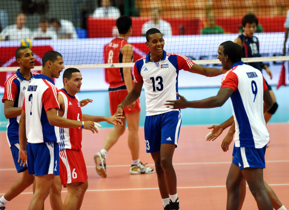 Cuba finally have a win under their belt after beating South Korea 3-1 ©Getty Images for FIVB