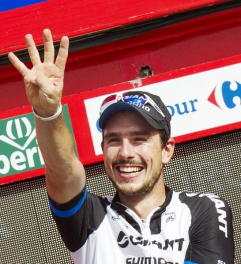Degenkolb now has four stage wins on this year's Vuelta putting top of the points classification ©AFP/Getty Images