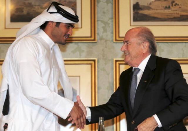 During a visit to Doha last year, FIFA President Sepp Blatter promised that the 2022 World Cup would not clash with the 2022 Winter Olympic Games ©AFP/Getty Images