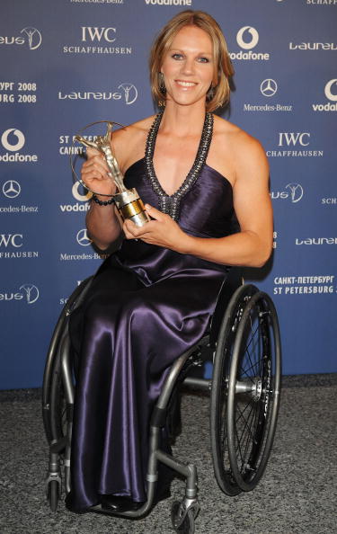 Esther Vergeer has twice won the Laureus World Sportsperson of the Year with a Disability award - in 2002 and 2008 ©Getty Images for Laureus