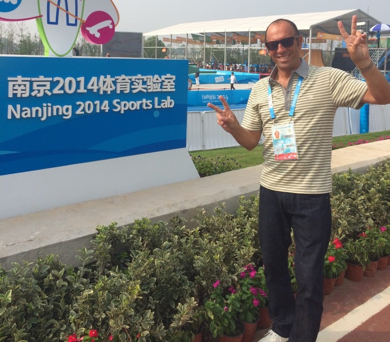 International Surfing Association President Fernando Aguerre, pictured at the Sports Lab in Nanjing, has painted an optimistic picture about the future of his sport ©ISA