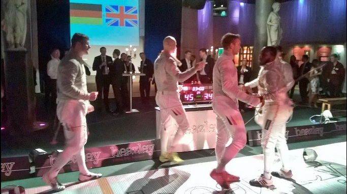 Germany beat Great Britain 45-34 at the International Fencing Challenge ©Beazley 