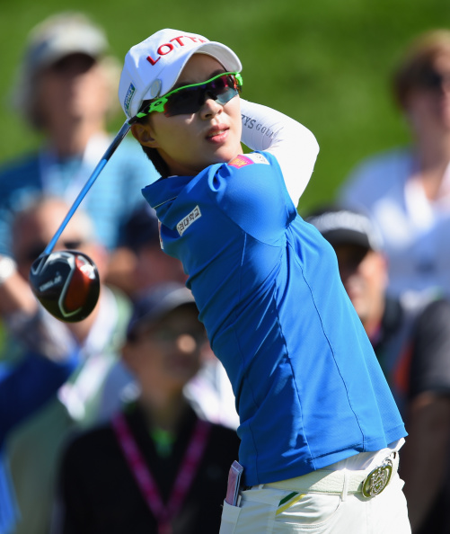 South Korea's Hyo-Joo Kim leads the Evian Championship going into tomorrow's final round ©Getty Images