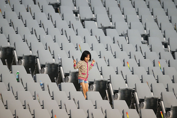 Empty seats at the athletics ©AFP/Getty Images