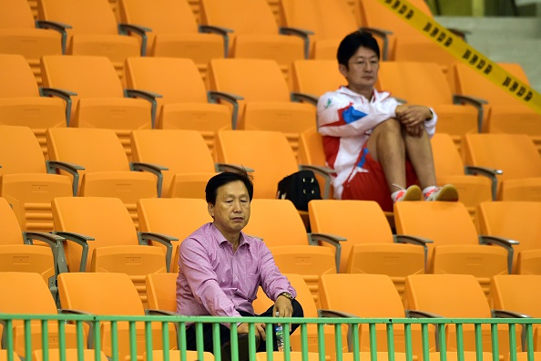 Empty seats on the first day of table tennis action ©AFP/Getty Images