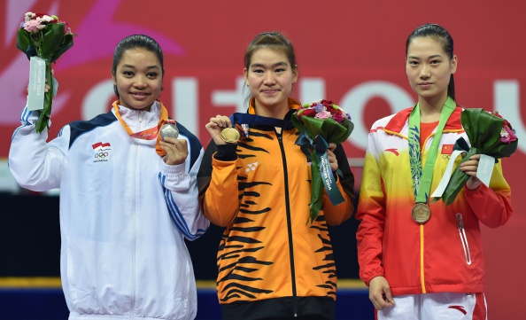 Indonesia's silver medalist Juwita Niza Wa
                </div>

                                    <!-- The Gallery as lightbox dialog, should be a child element of the document body -->
<div class=