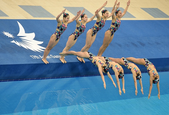 Japan's synchronised swimming team ©AFP/Getty Images