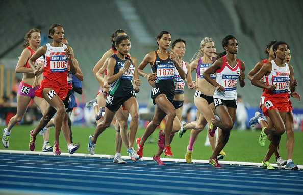 Maryan Jamal looking and composed en route to 1500m victory ©Getty Images