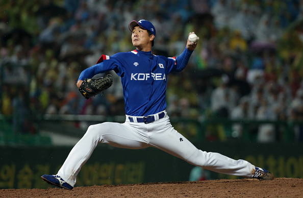 Pitcher Kim Kwang-hyun restricted Taiwan in the latter stages of the final ©Getty Images
