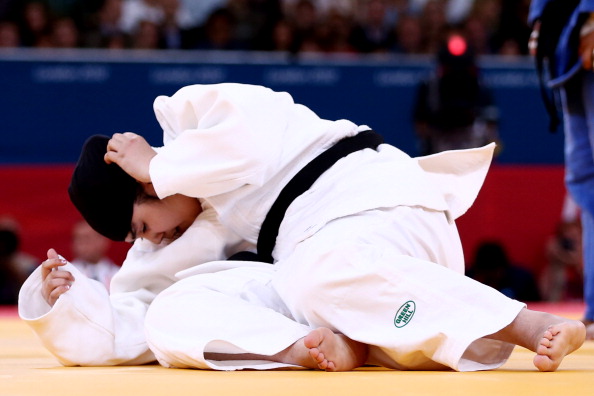 Saudi Arabian judoka Wojdan Shaherkani competed, after an appeal, wearing a limited hijab at London 2012 ©Getty Images