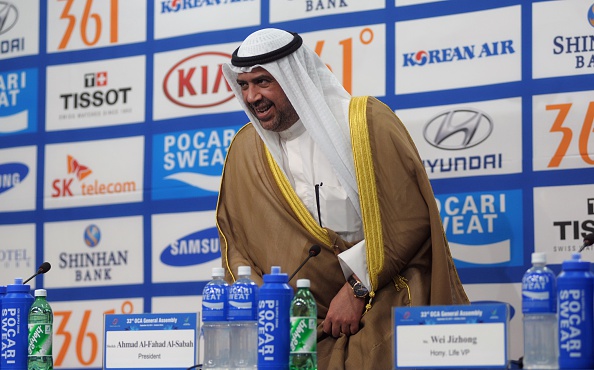 Sheikh Ahmad spoke for an hour to the press this morning ©AFP/Getty Images