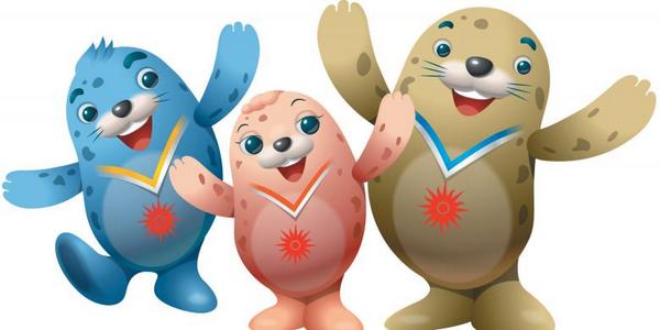 The Incheon 2014 mascots Barame, Vichuon and Chumuro ©Incheon 2014