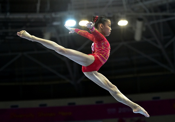 It was bronze for Shang Chunsong of China in the beam final ©AFP/Getty Images