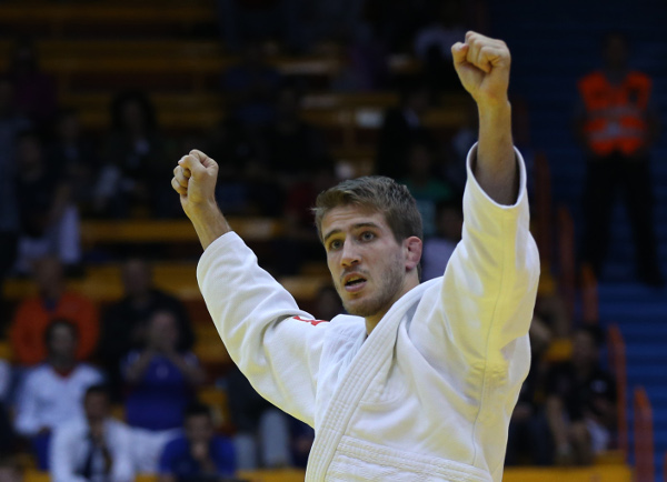Jasper Lefevere secured the final gold medal of the opening day as he smashed his previous best Grand Prix result of fifth ©IJF