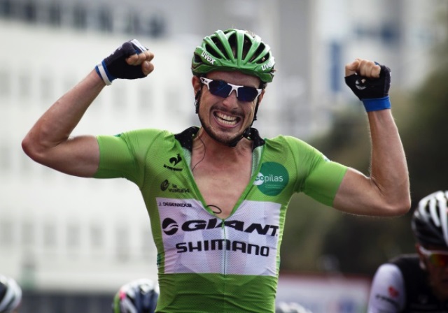 John Degenkolb celebrates winning stage 17 of the Vuelta a España ©AFP/Getty Images