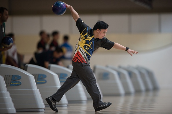 Jumapao Jo Mar Roland of the Philippines during the men's singles squad A event of the bowling competition ©AFP/Getty Images