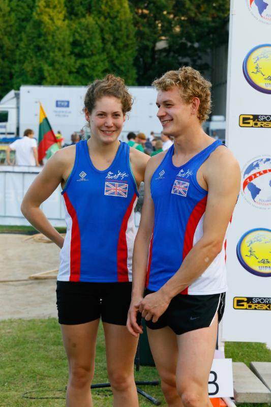 Silver medallists Kate French and Joe Evans were pleased with their day's work ©UIPM