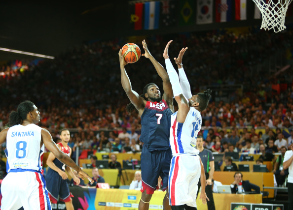 Kenneth Faried helped guide the US to another win at the Basketball World Cup in Spain ©Getty Images
