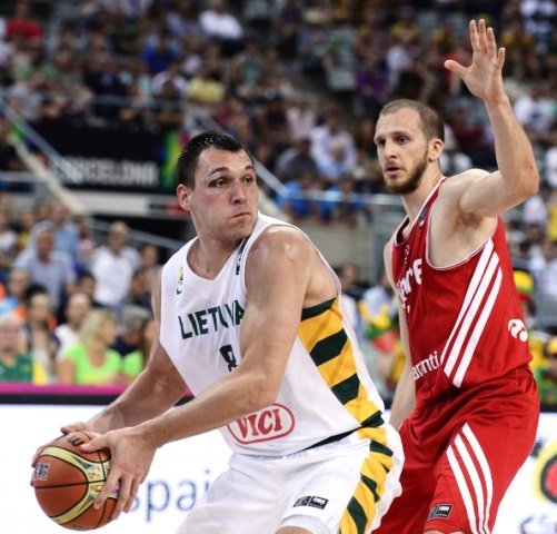 Lithuania are next to face the might of the Americans after they overcame Turkey ©AFP/Getty Images