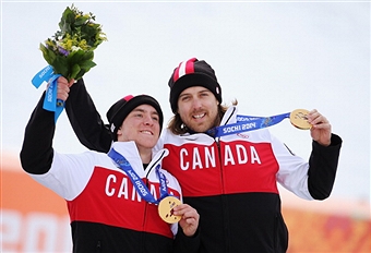 Mac Marcoux (left) and guide Robin Fémy (right) won the Best Games Debut award ©Getty Images