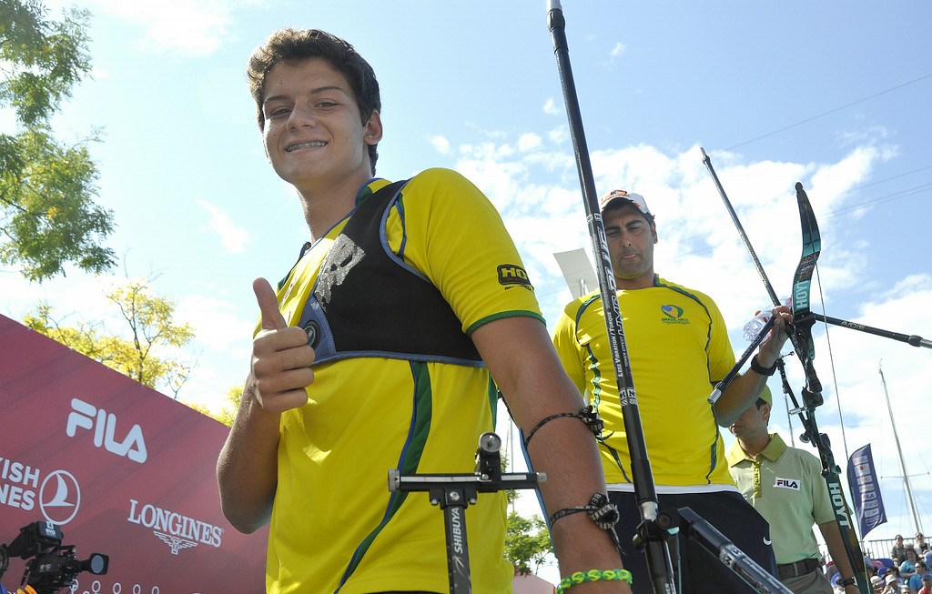 Marcus D'Almieda narrowly missed out today but is set to be a future star of the sport ©World Archery