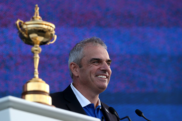 Paul McGinley couldn't hide his delight after Europe retained the Ryder Cup ©Getty Images