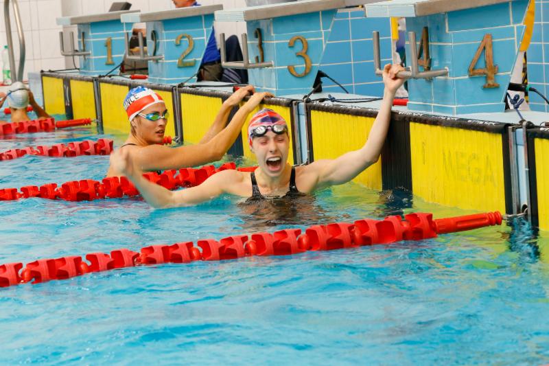 Britain's Samantha Murray set a modern pentathlon world record in the 200 metres freestyle as she won the World Championships title ©UIPM