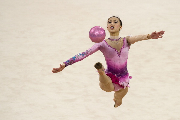 Son Yeon-jae is among the contenders for a medal at the World Rhythmic Gymnastics Championships ©Getty Images